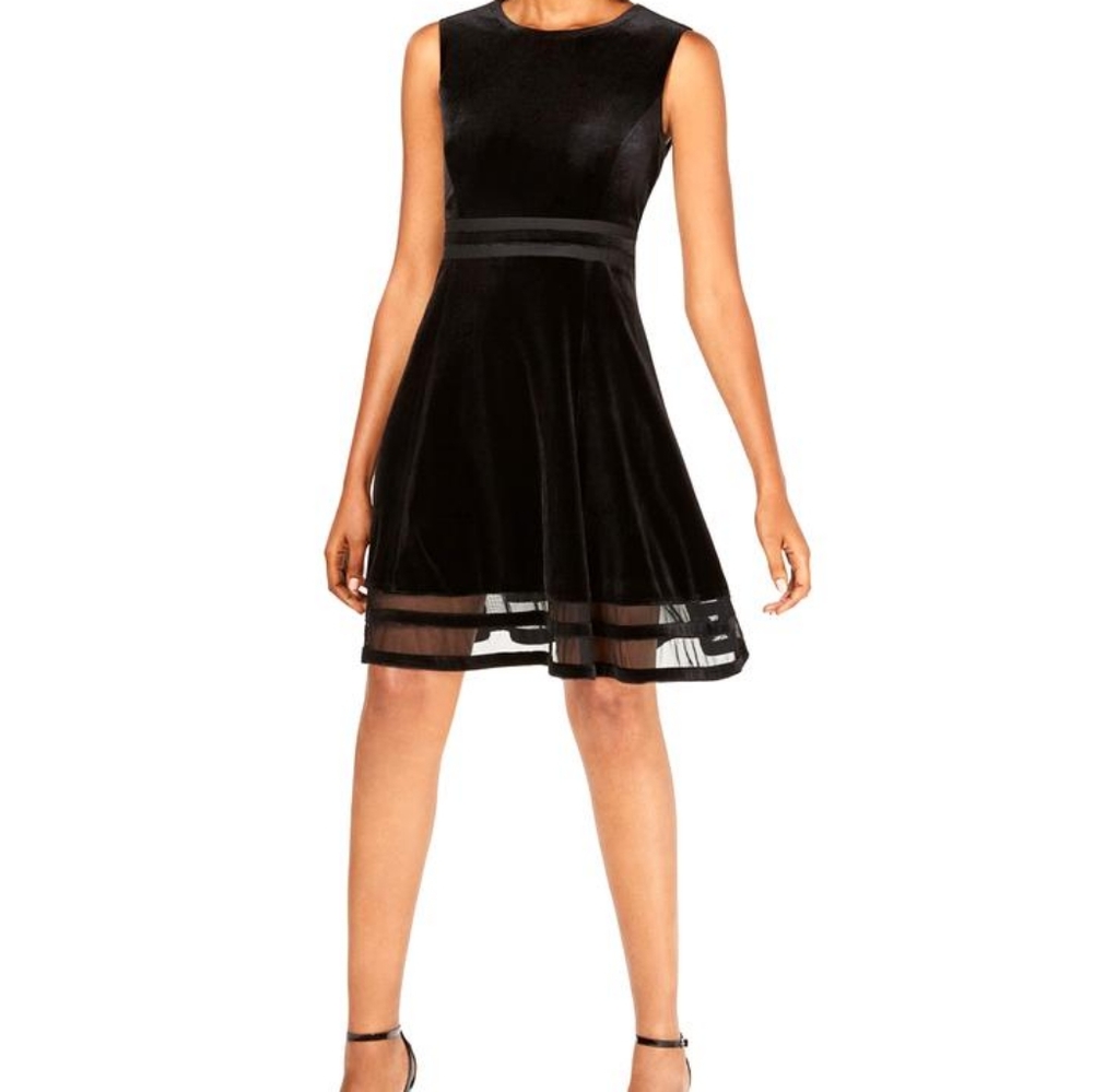 Velvet A line dress by Calvin Klein